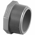 Homecare Products PVC 08113 1600HA 1.25 in. PVC Schedule 80 Male Pipe Threaded Plug - Gray HO3246990